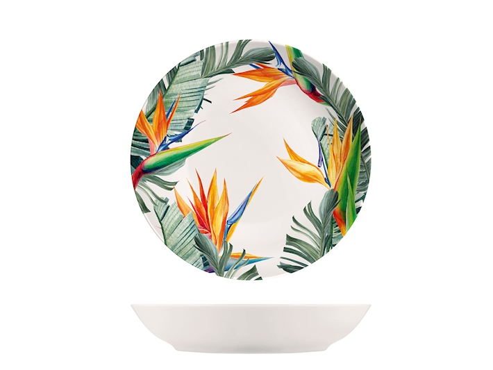 H&H Set 12 Piatti Fondi In New Bone China 21Cm
